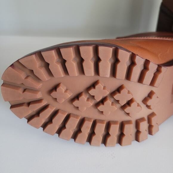 Madewell The Alyce Zip-Front Lugsole Boot in Dried Maple Caramel Brown -Size 7.5 - Picture 9 of 15